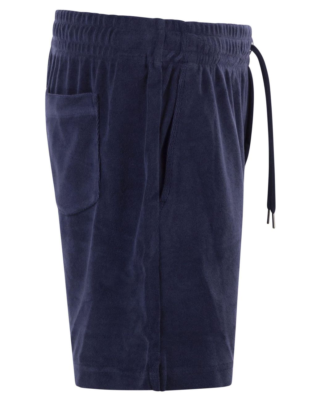 Polo Ralph Lauren Blue Cotton Terry Shorts With Drawstring Waist for men