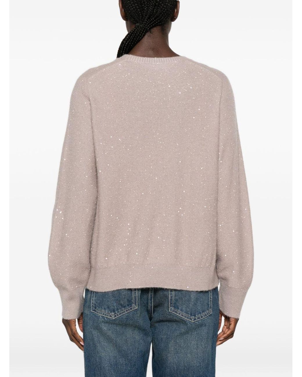 Fabiana Filippi Natural Wool And Silk Blend Sweater