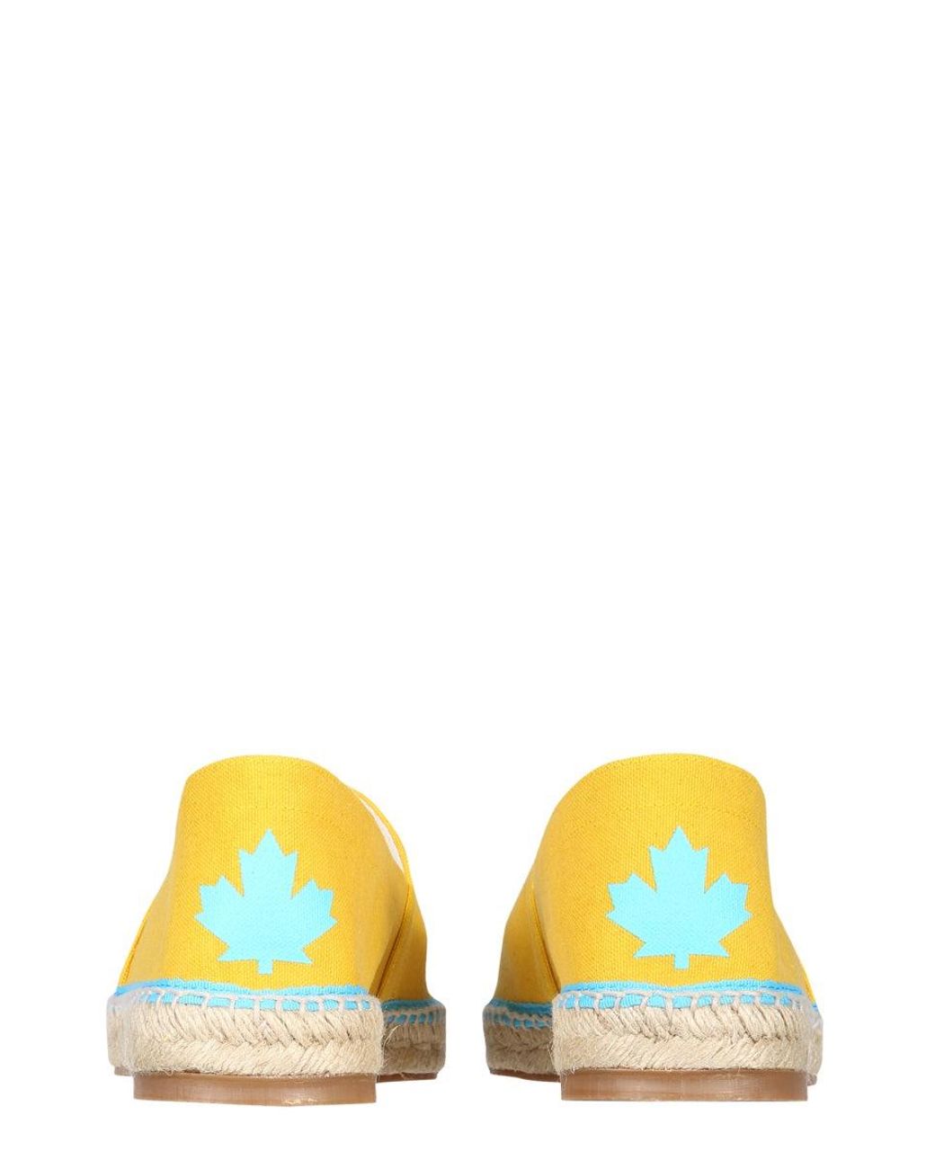 DSquared² Yellow Organic Canvas Espadrille