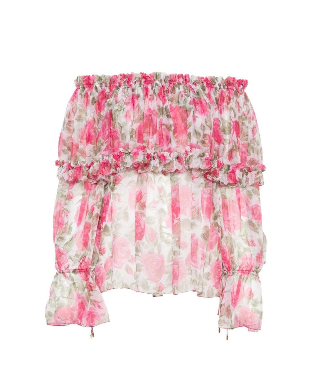 Chloé Pink Printed Silk Blouse