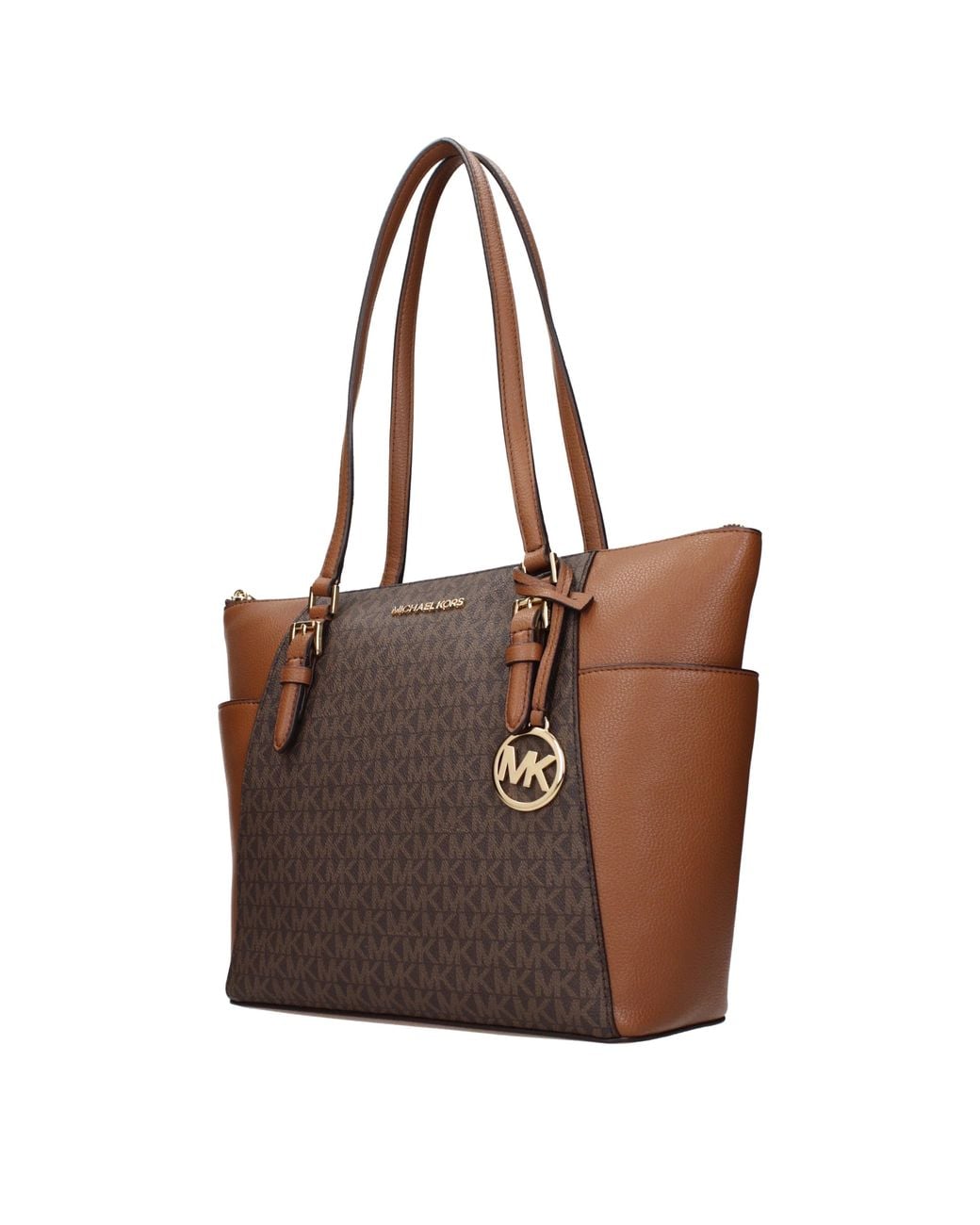 Michael Kors Brown Shoulder Bags Charlotte /Burned Leather