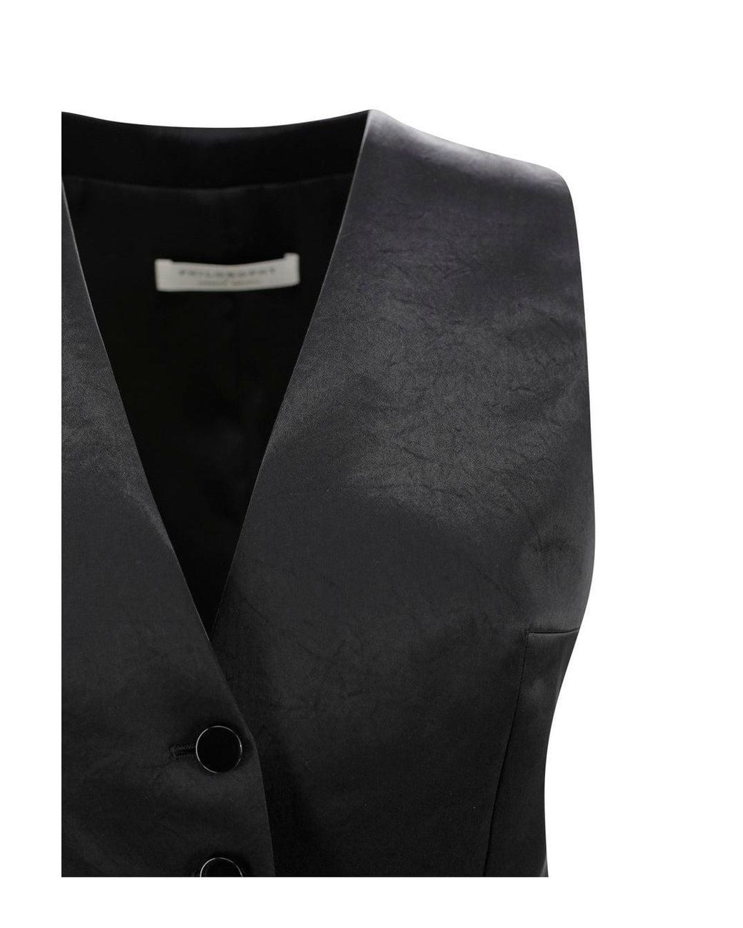 Philosophy Di Lorenzo Serafini Black Felted Double Breasted Blazer