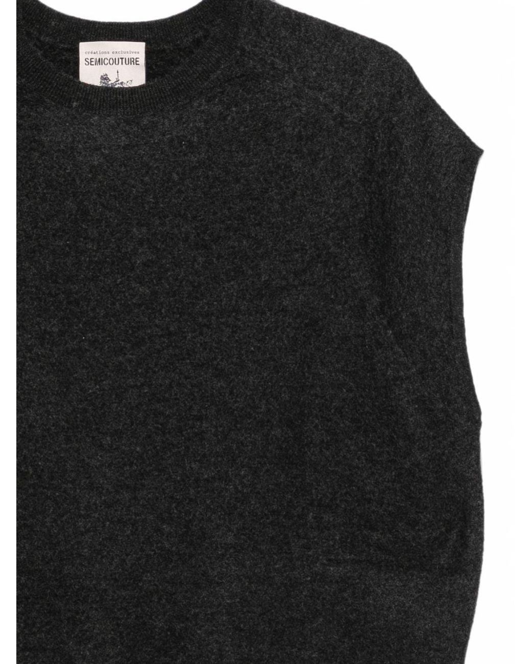 Semicouture Black Beth Wool Vest