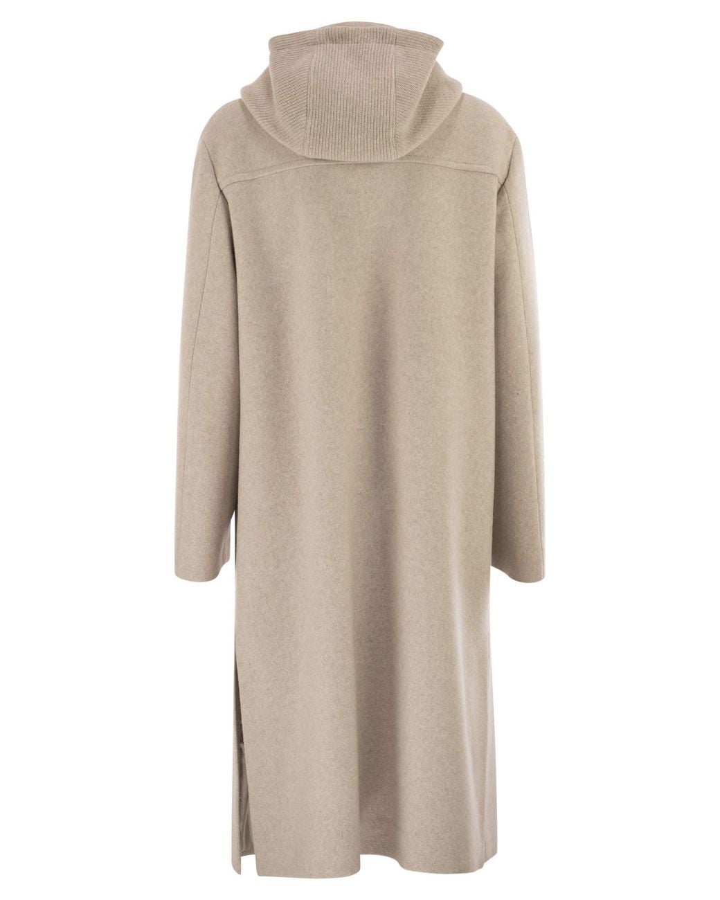 Fay Natural Double Front Wool Jersey Coat