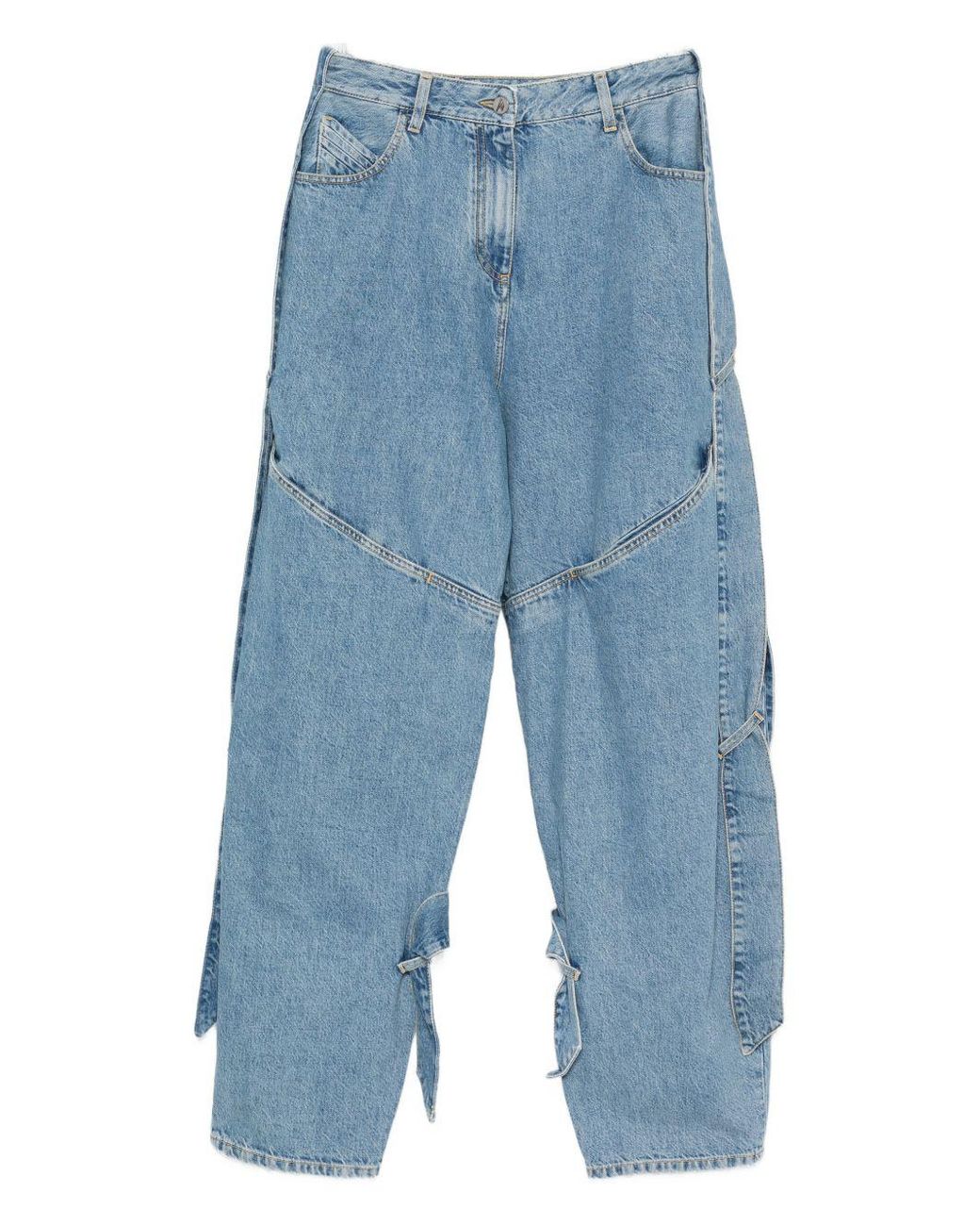 The Attico Blue Knotted Jeans