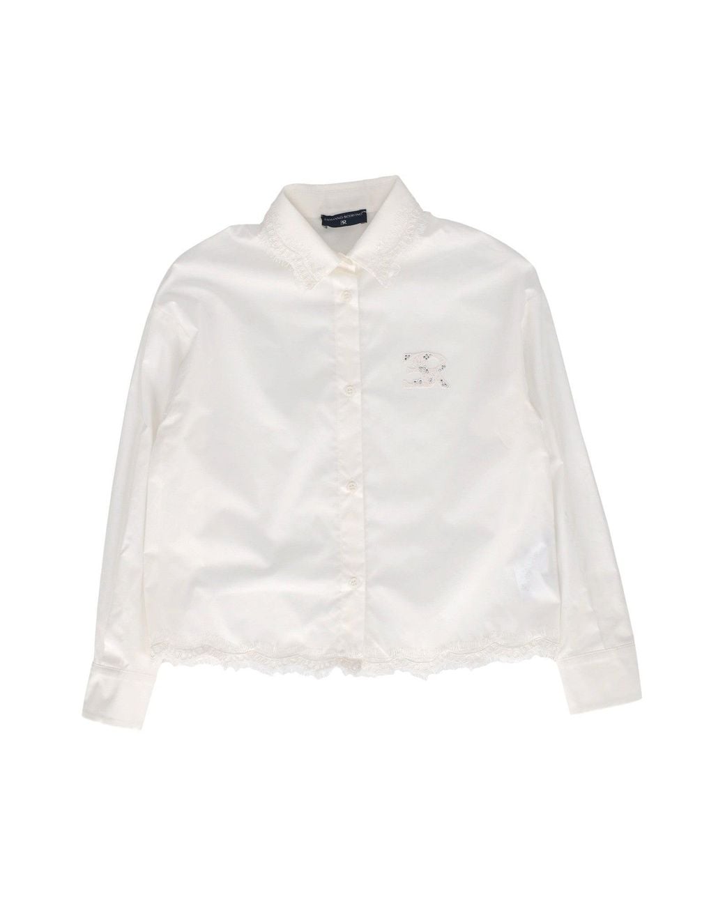 Ermanno Scervino White Camicia Logo Popeline Tou