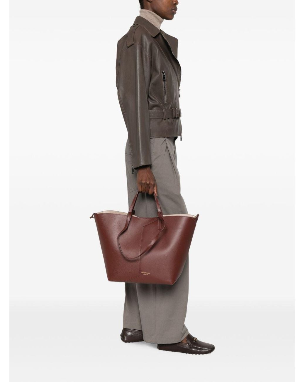 Emporio Armani Brown Shopping Bag