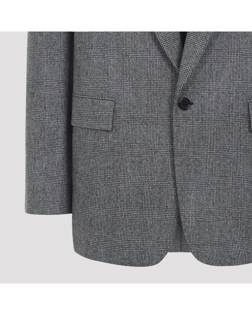 Saint Laurent Wollen Jas in het Gray