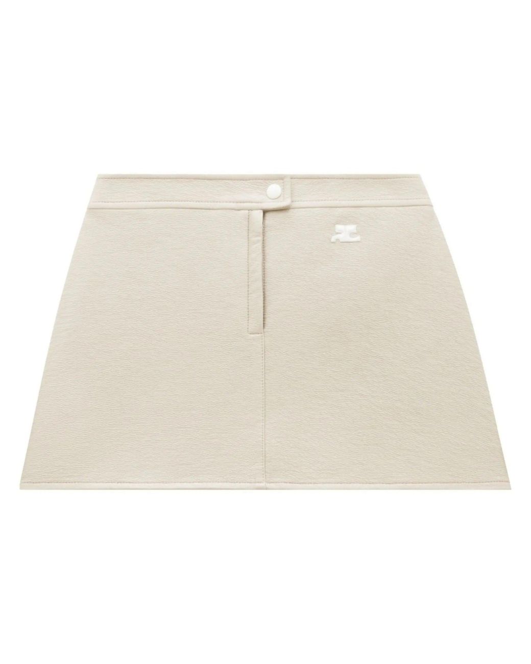 Courreges Natural Reedition Vinyl Mini Skirt