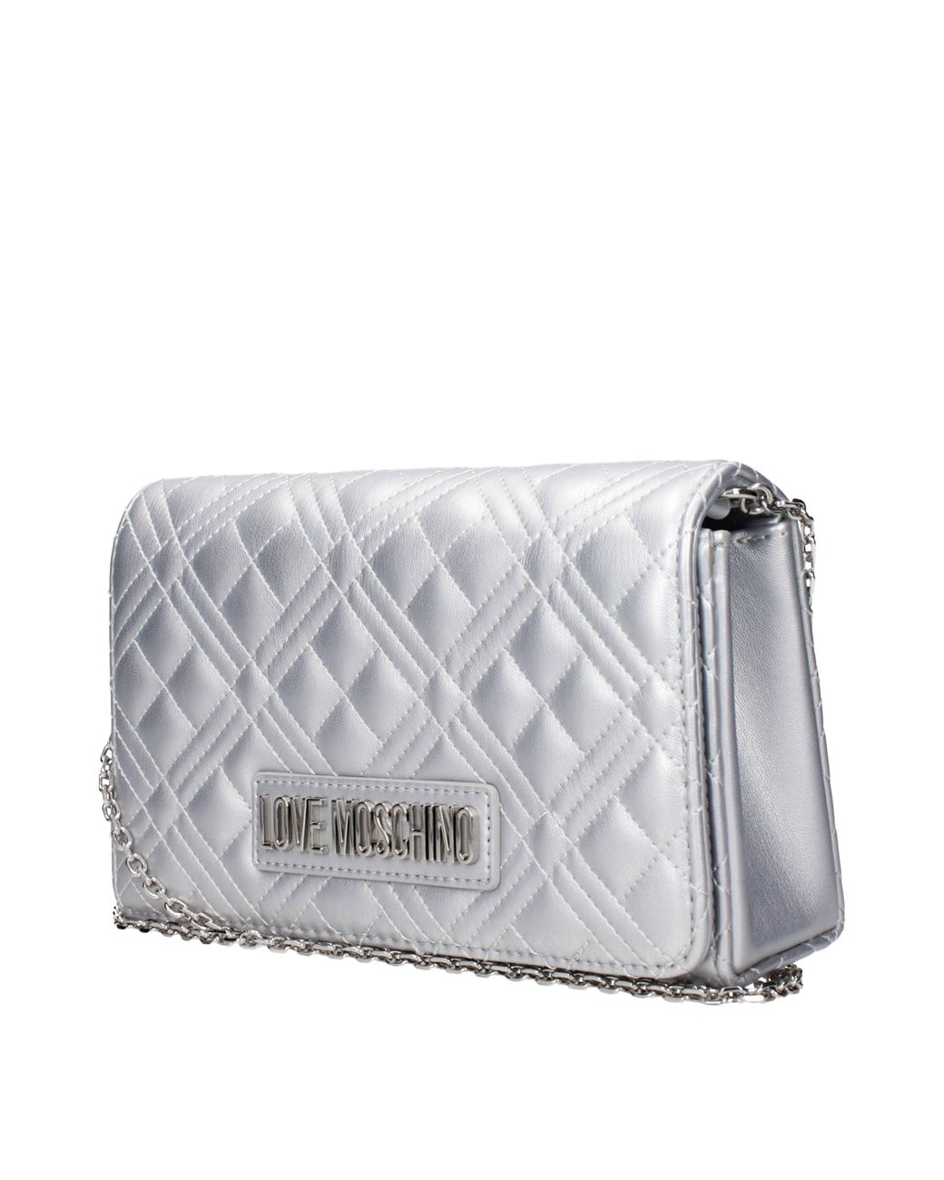 Love Moschino White Polyurethane/ Pochette