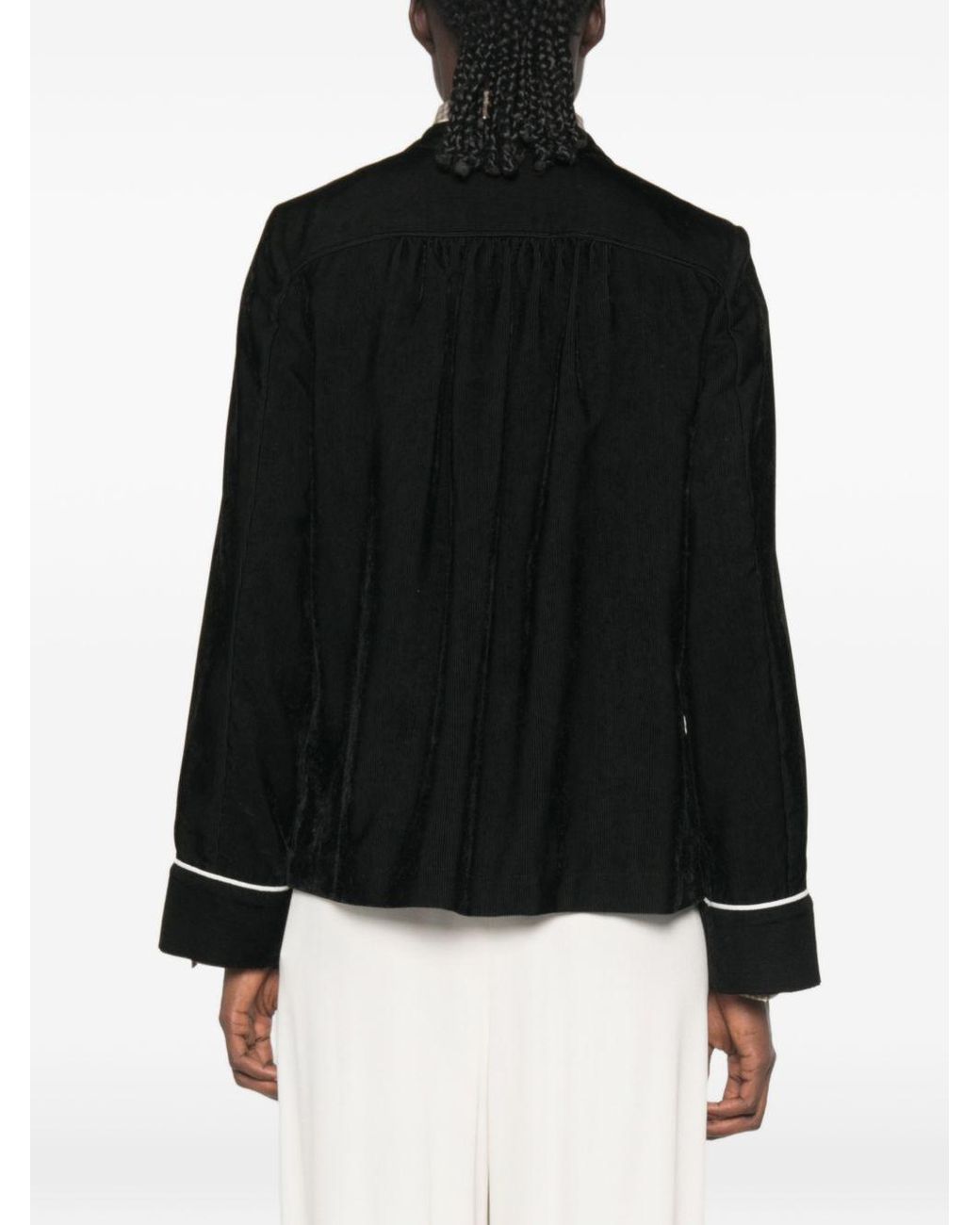 Forte_forte Black Velvet Tang Jacket