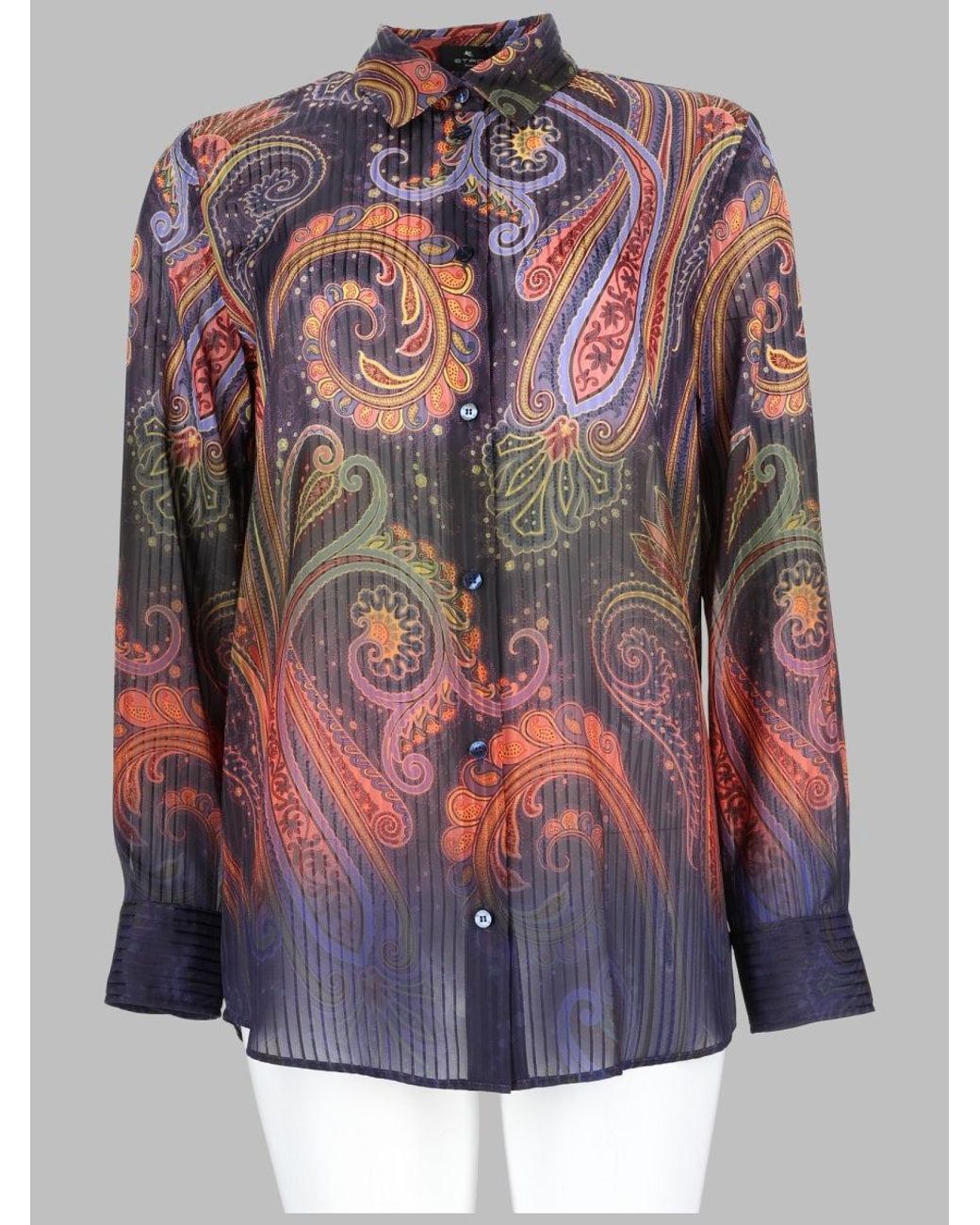 Etro Multicolor Paisley Print Shirt Polyester