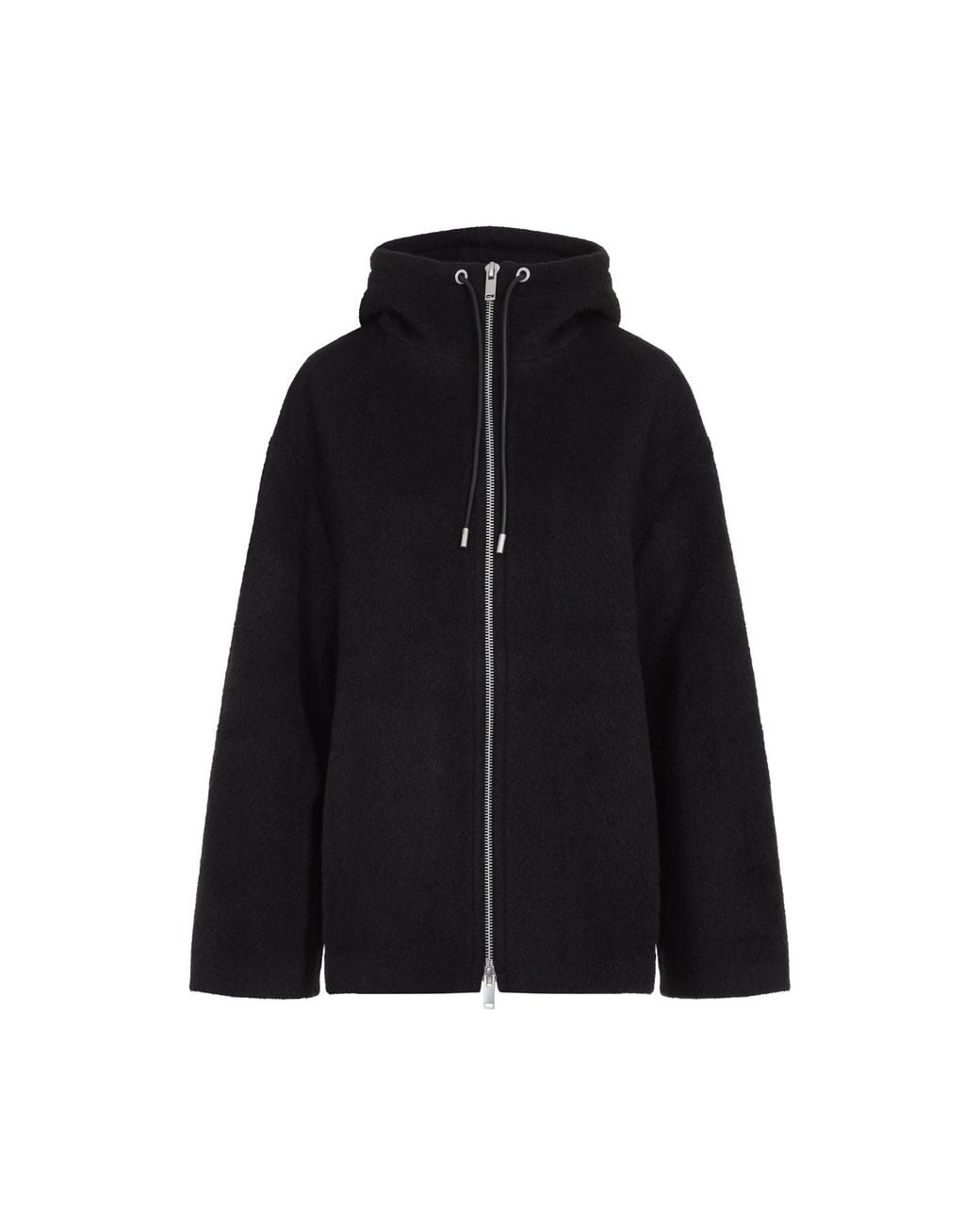 Studio Nicholson Black Etna Zip-Through Hooded Jacket