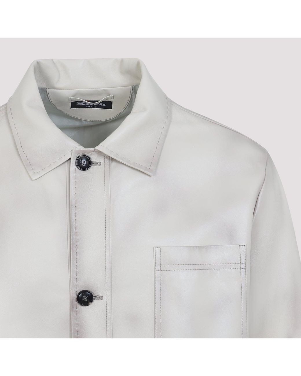 Kiton Natural Lamb Leather Jacket