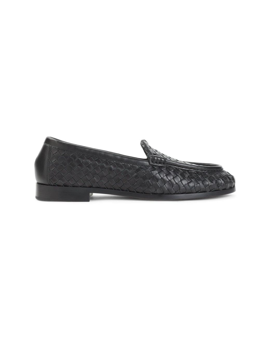 Bottega Veneta Black Silenzio Loafers