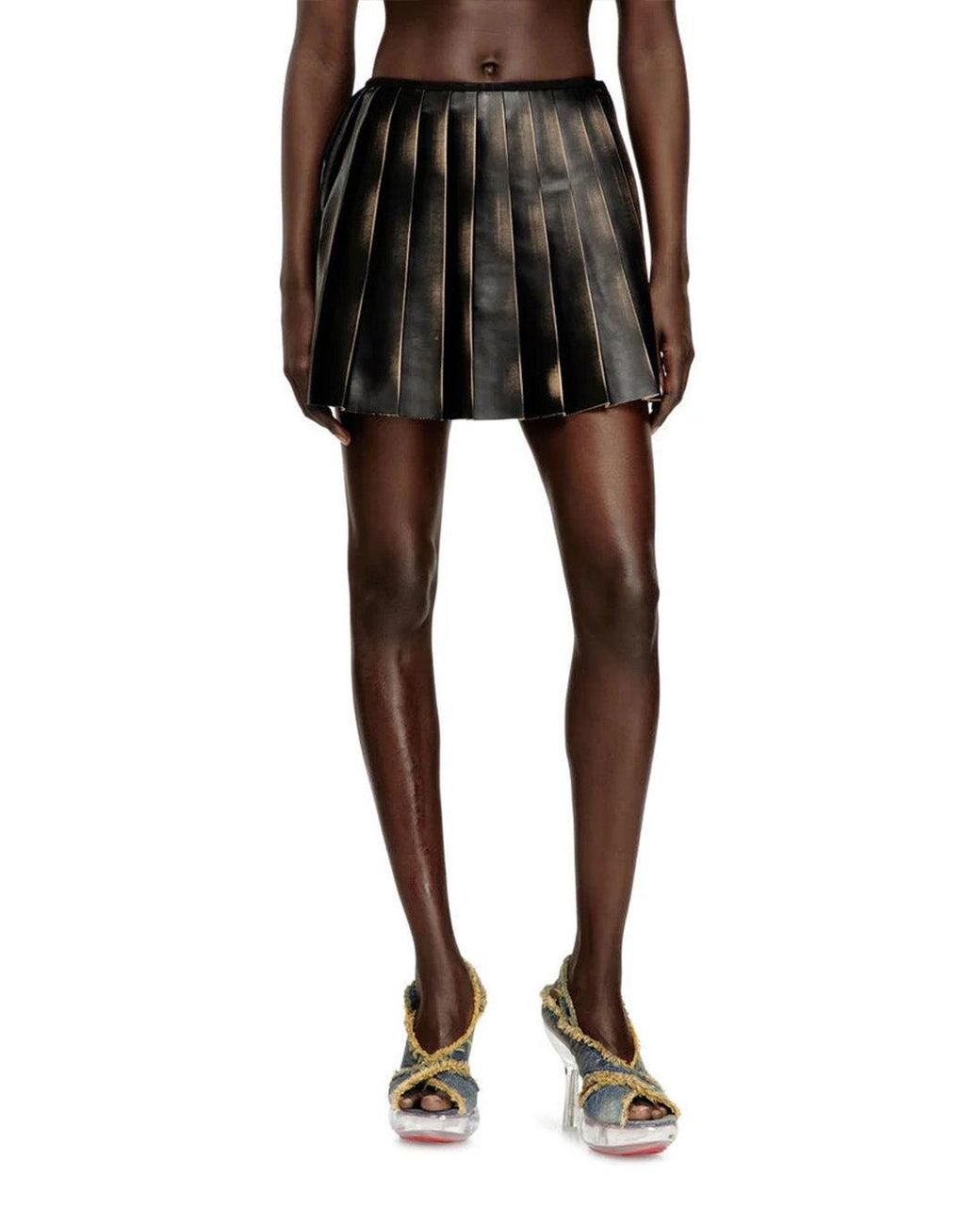 DIESEL Black Crepe Mini Skirt
