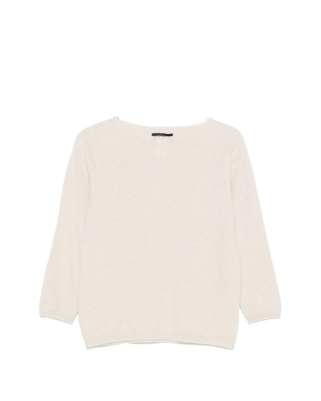 Fabiana Filippi Natural Wool Blend Crewneck Sweater