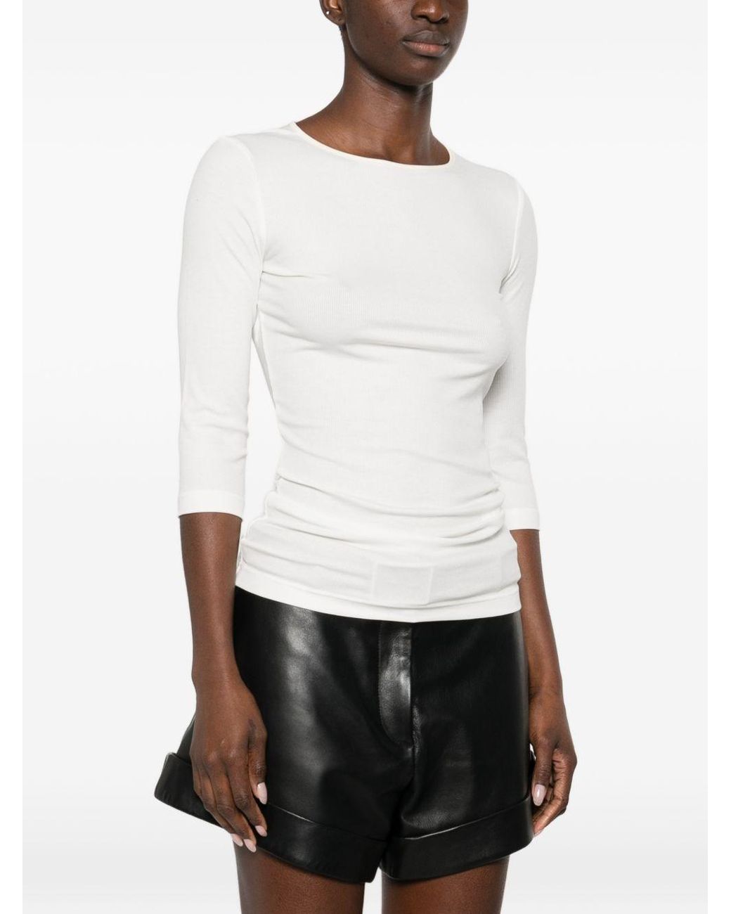 IRO White Thanya Ribbed Sweater