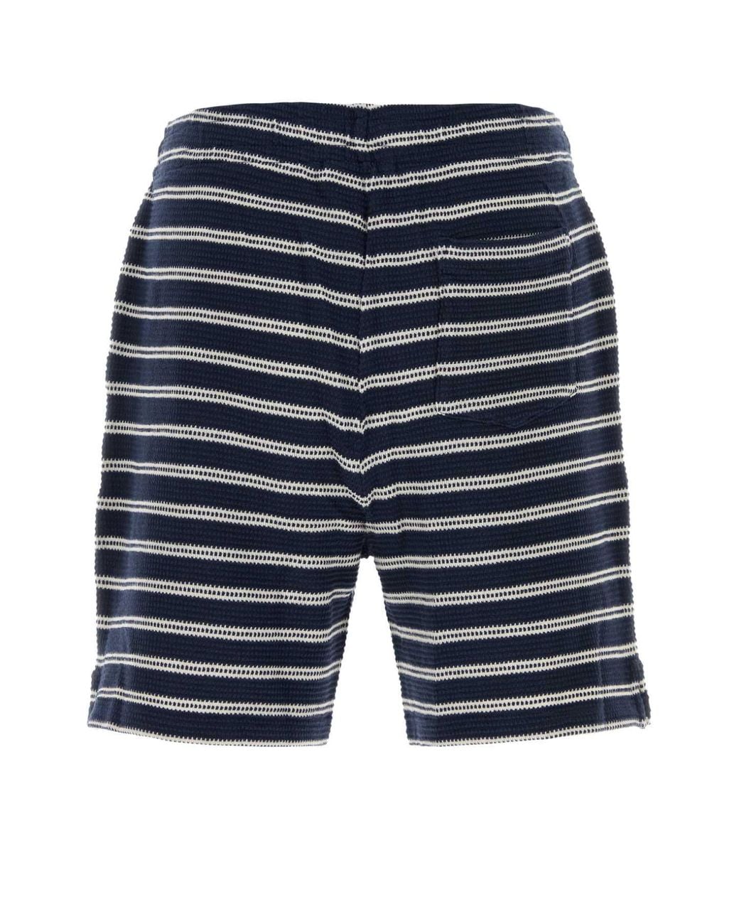 Polo Ralph Lauren Blue Polo Ralph Lauren Striped Cotton Blend Knit Bermuda Shorts for men