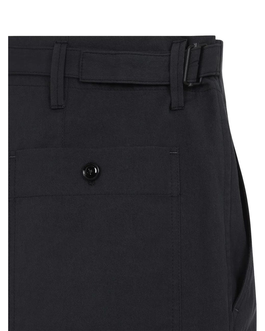 Lemaire Blue Pants With Button Closure
