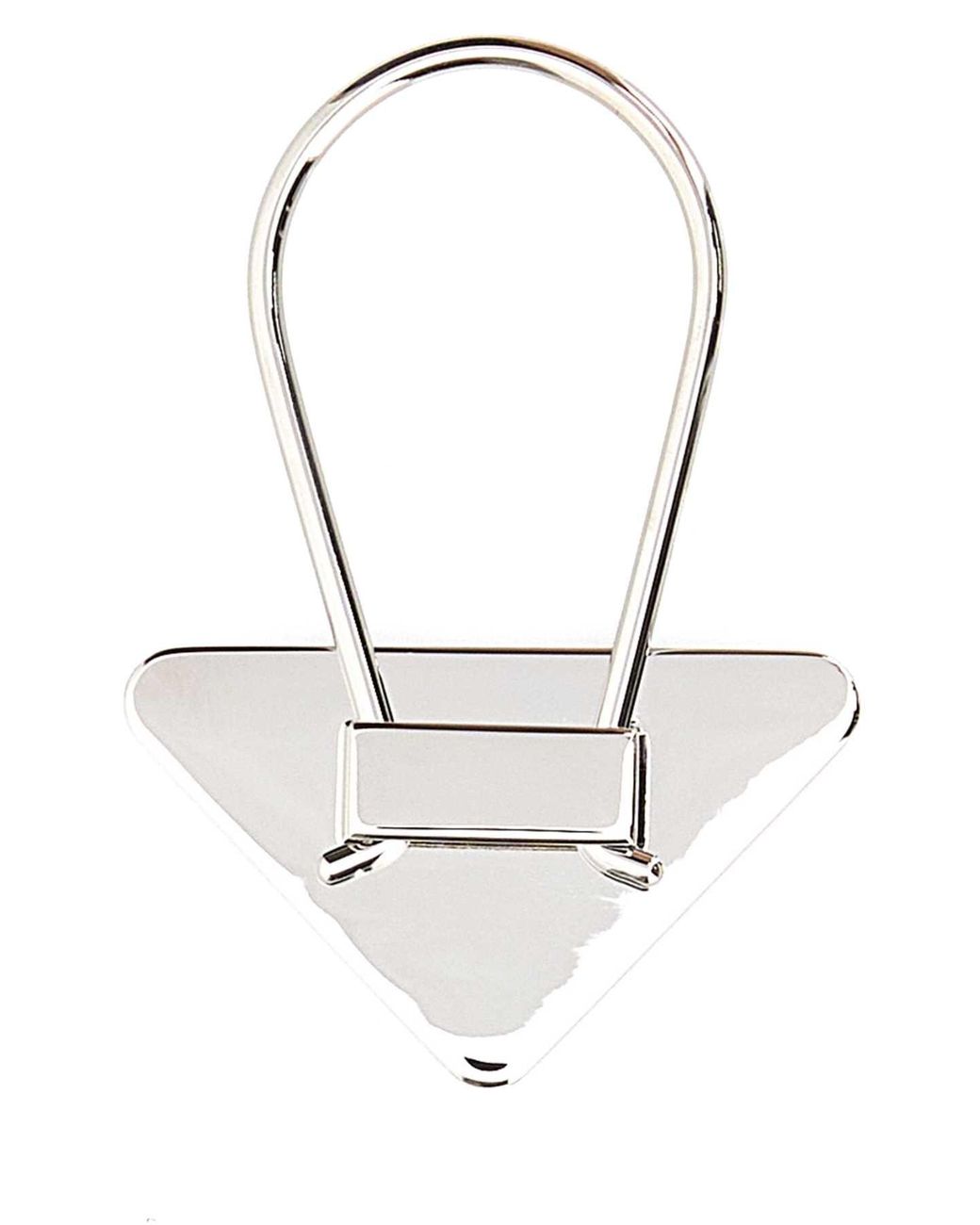 Prada Black Metal Key Ring