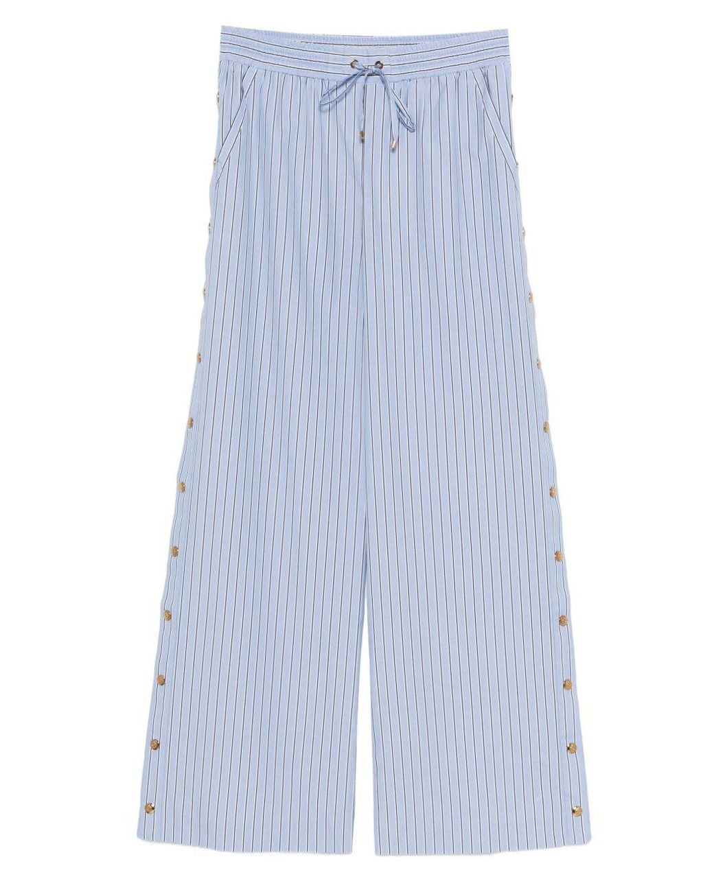 Zimmermann Blue Wide-Leg Trousers