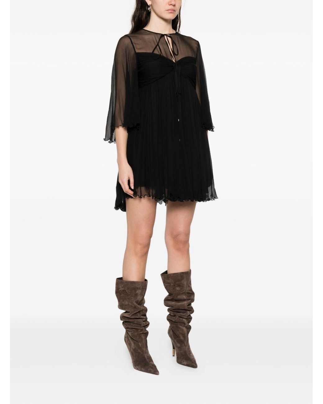 Chloé Black Silk Mini Dress