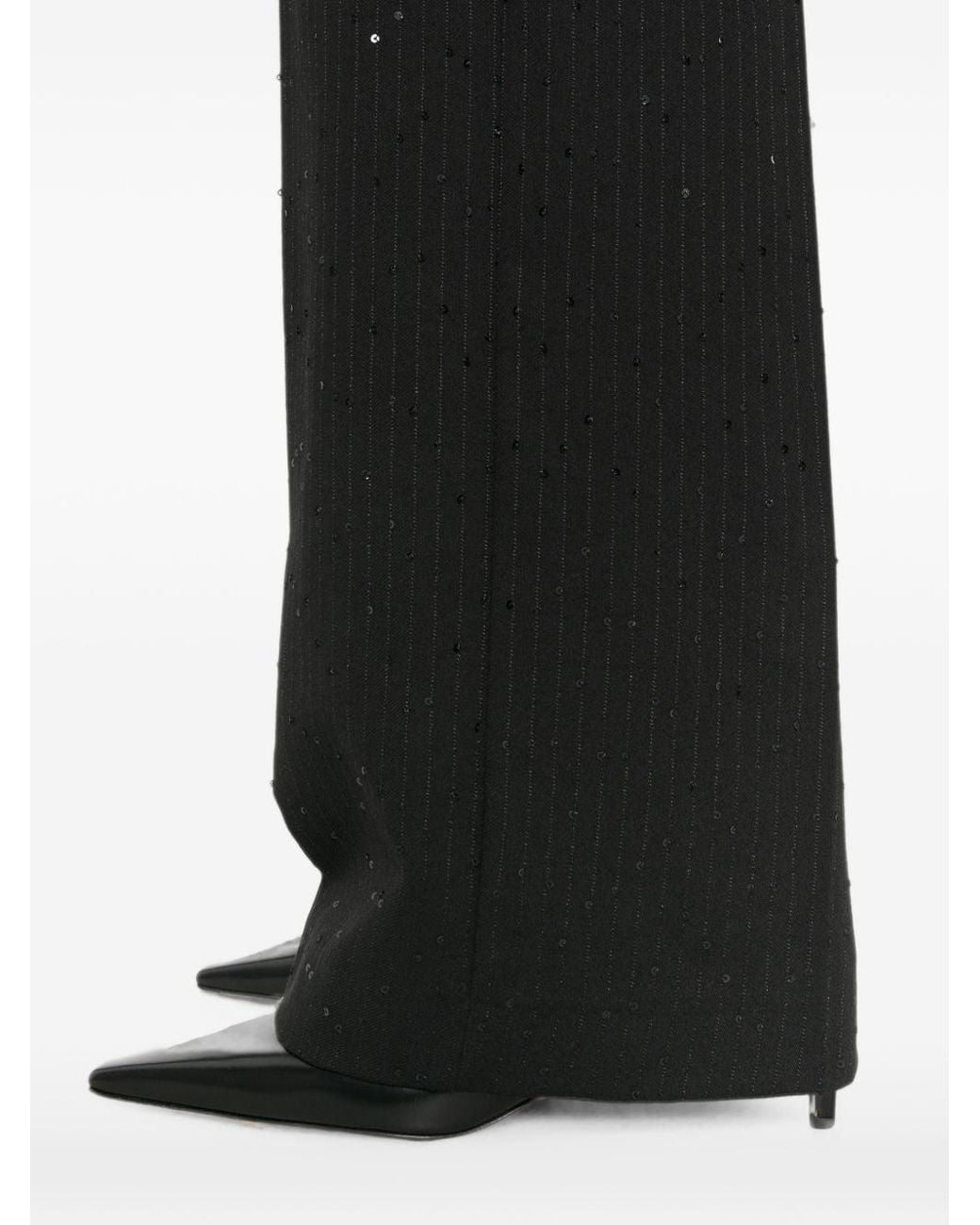 ERMANNO FIRENZE Black Straight Leg Trousers