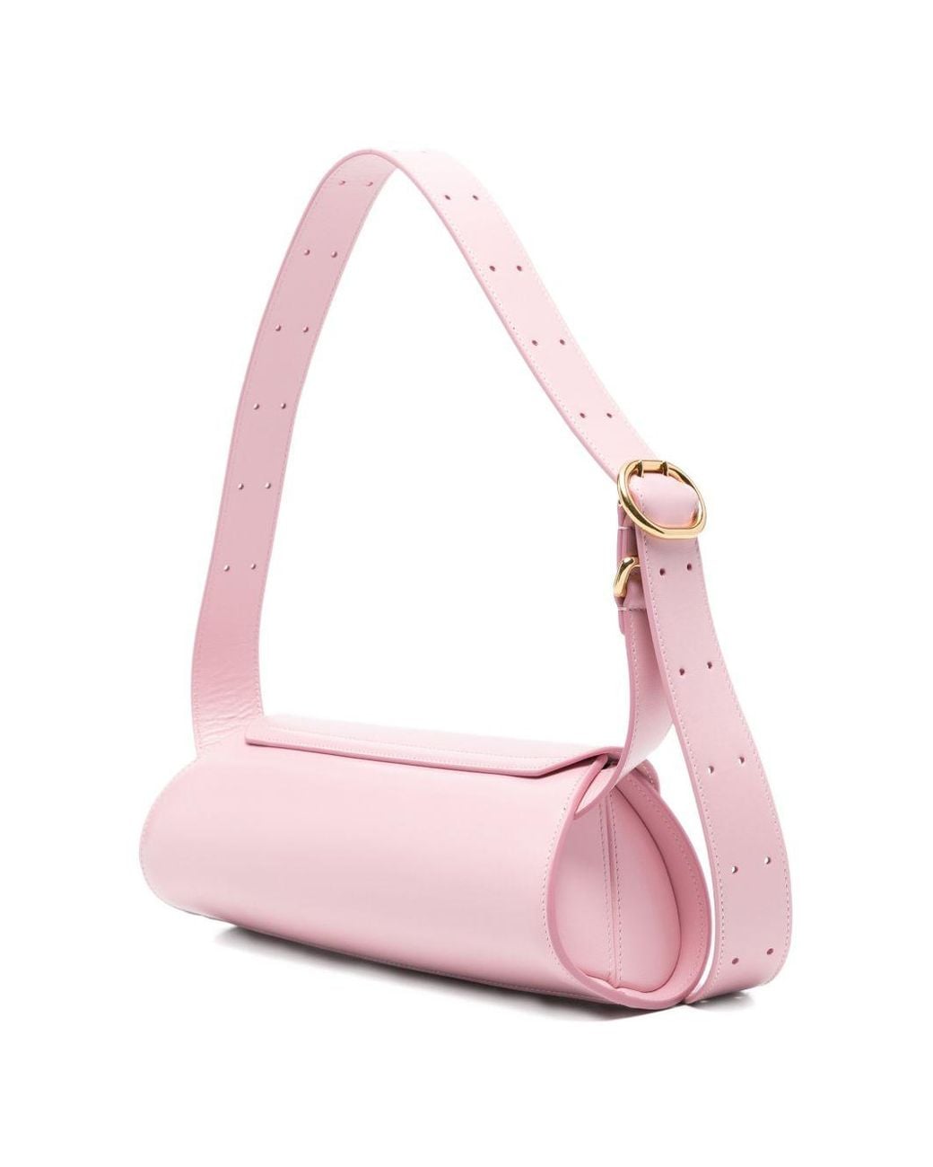 Jil Sander Pink Cannolo Small Leather Shoulder Bag