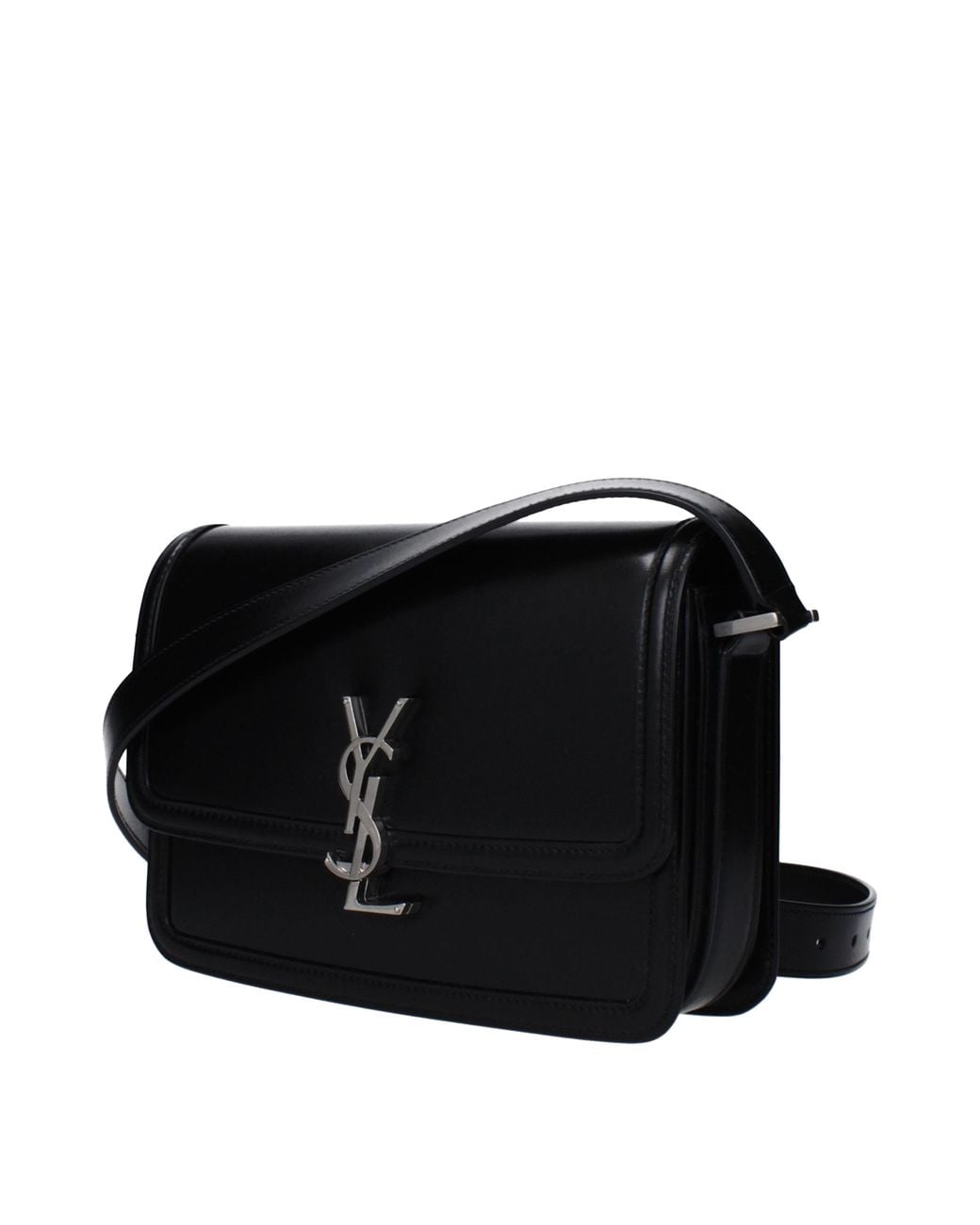 Saint Laurent Black Solferino Crossbody Bag Leather