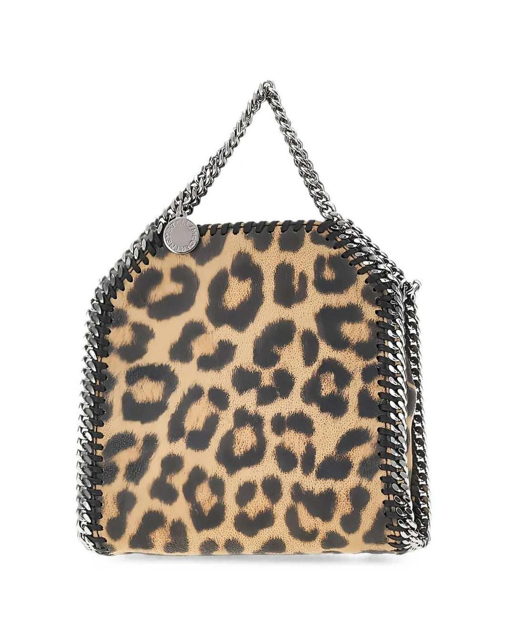 Stella McCartney Metallic Falabella Leopard Print Tote Bag