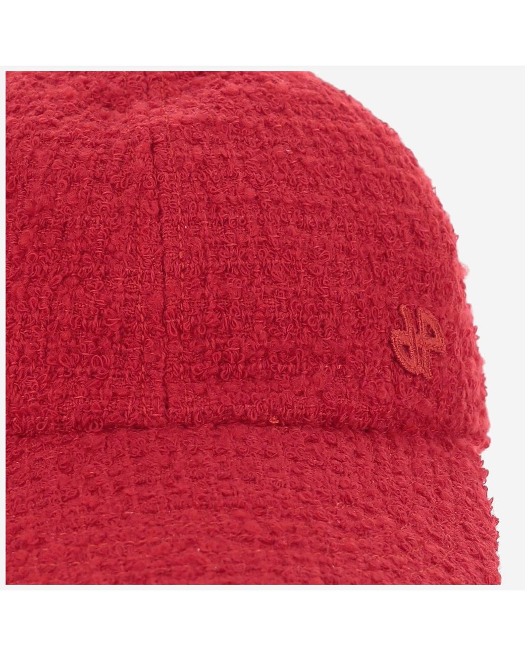 Patou Red Baseball Cap Tweed Wool