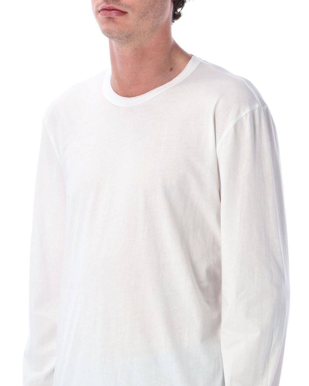 James Perse White Cotton Long Sleeve T-Shirt for men