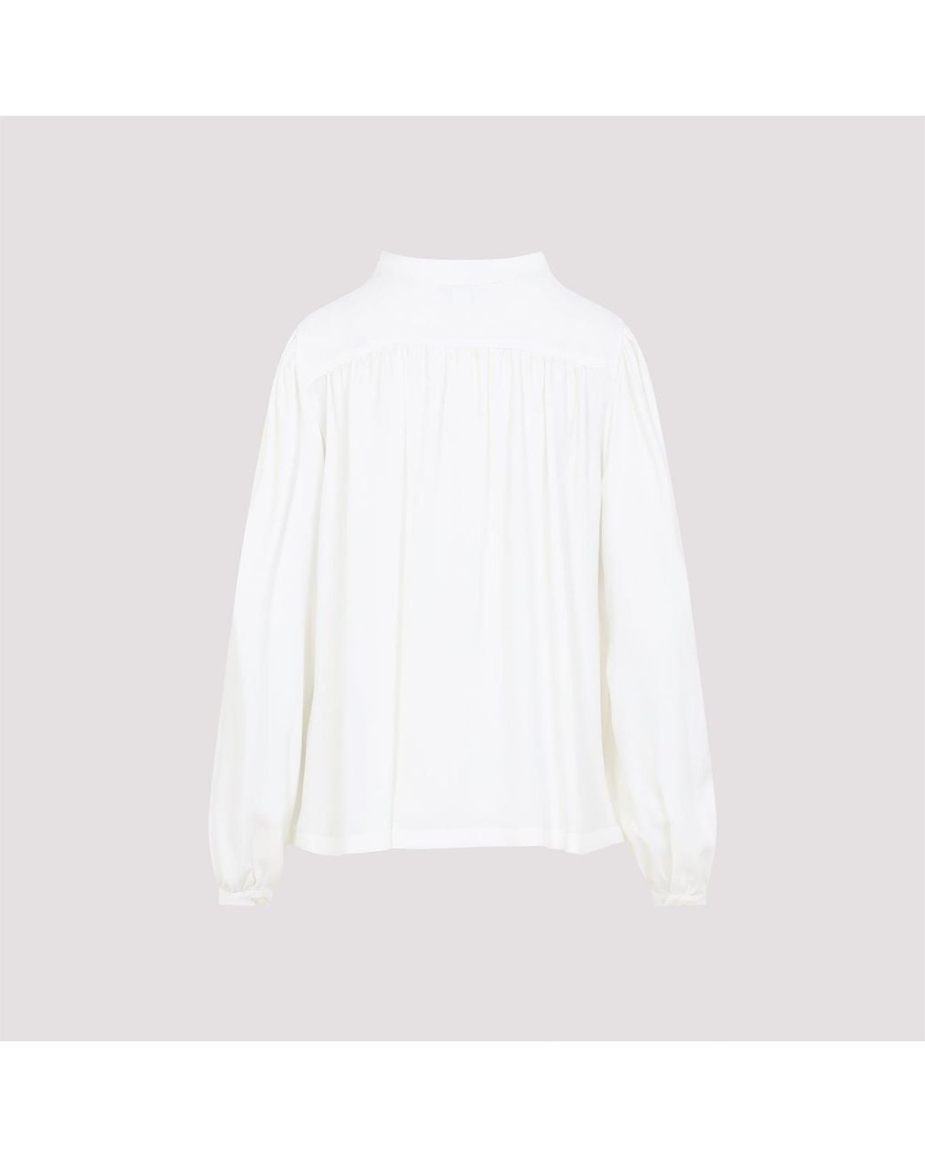 Giambattista Valli White Silk Blouse