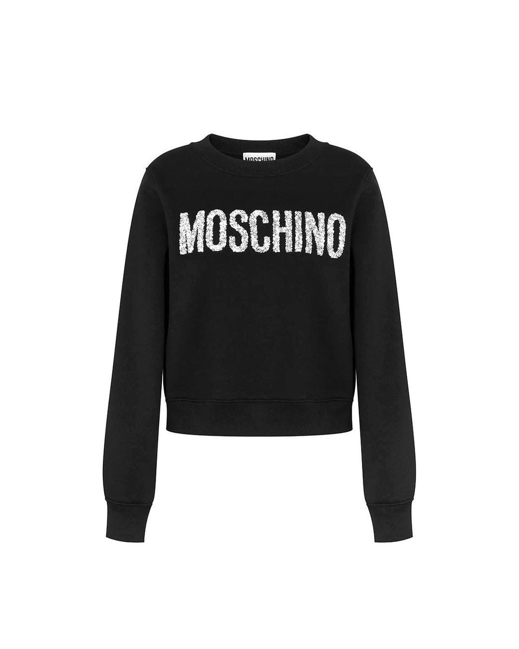 Moschino Black Face-Print Sweatshirt