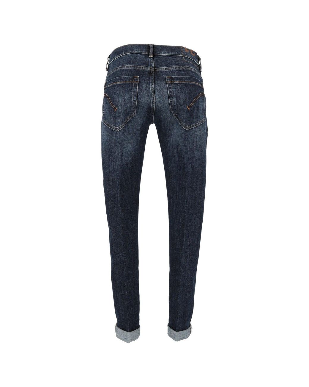 Dondup Blue George Slim Tapered Classic Five-Pocket Jeans