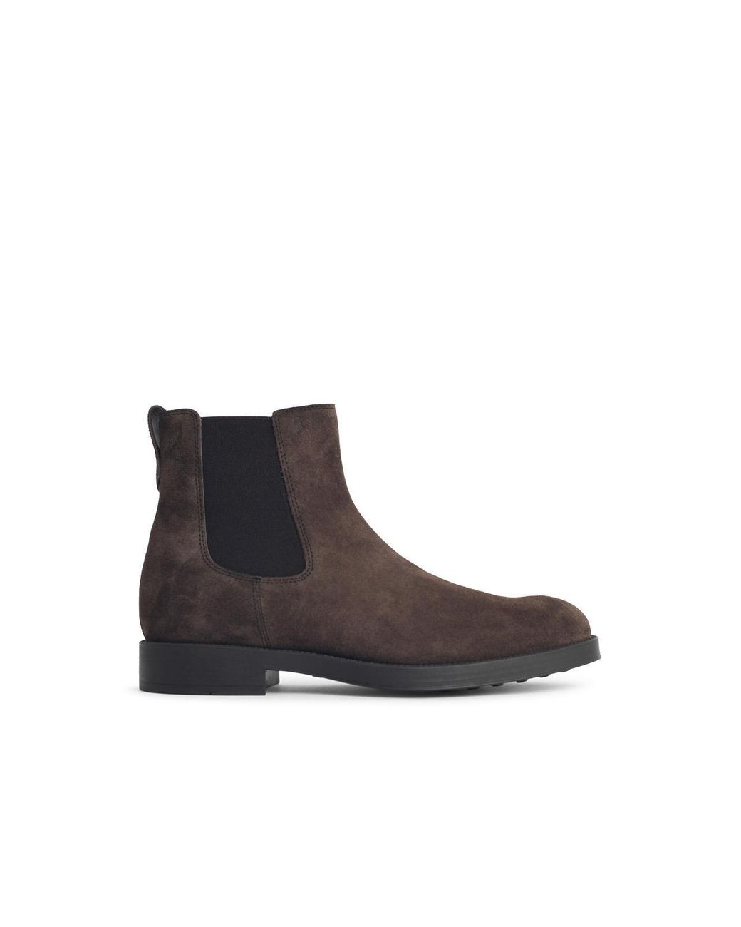 Tod's White 'Chelsea' Suede Leather Ankle Boots for men