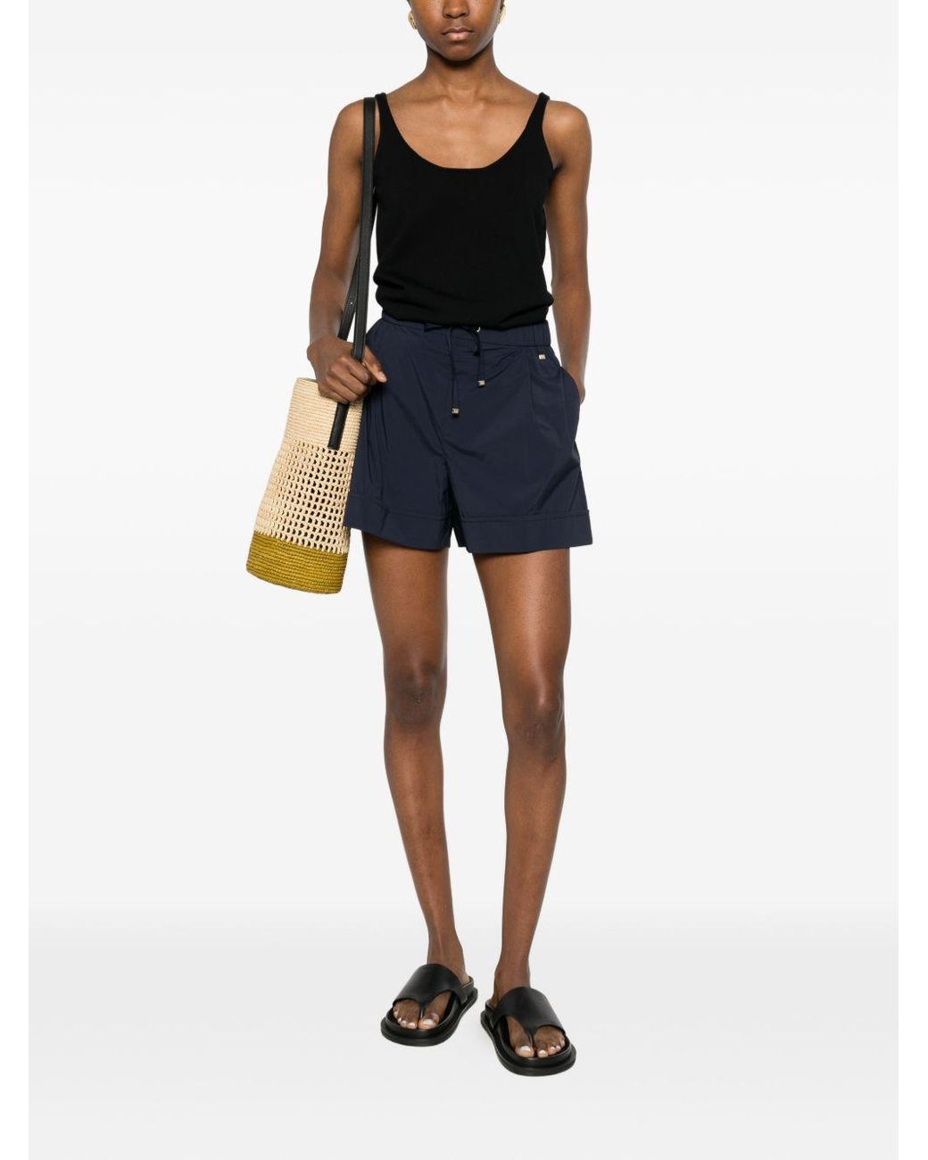 Herno Blue Nylon Shorts