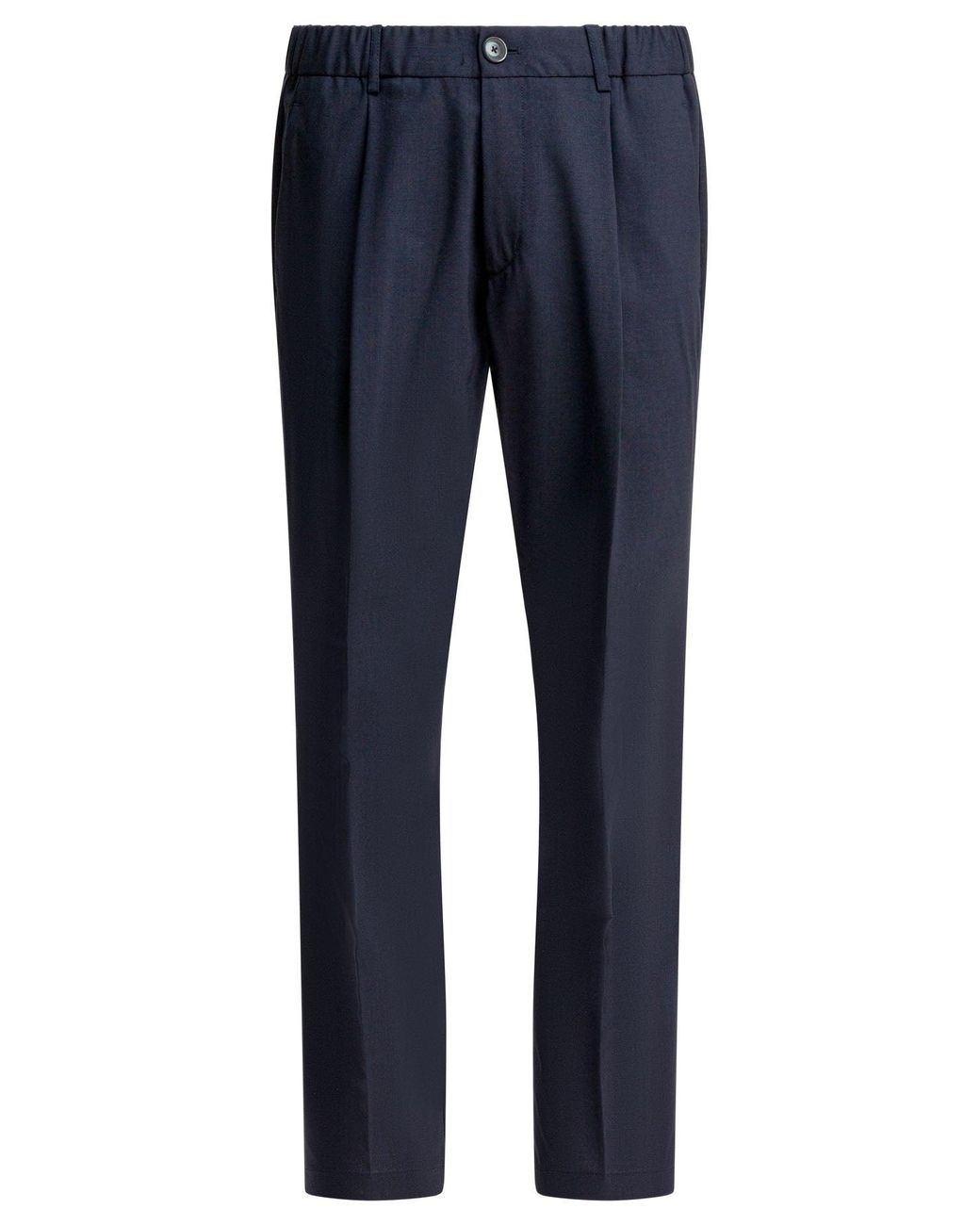 Herno Blue Wool Pants for men