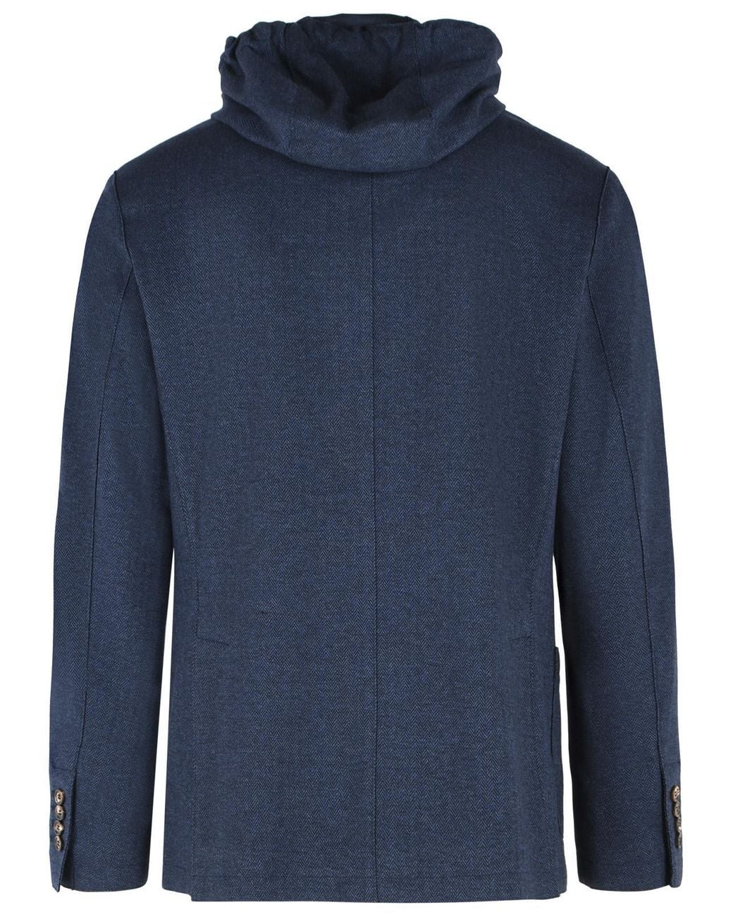 Eleventy Blue Polyester Blend Blazer