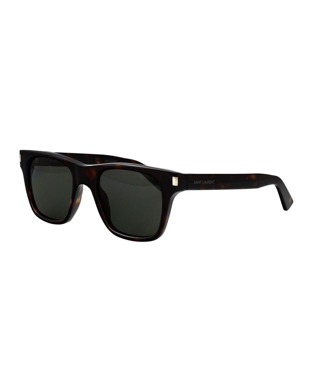 Saint Laurent Black Havana-Havana- Acetate Sunglasses