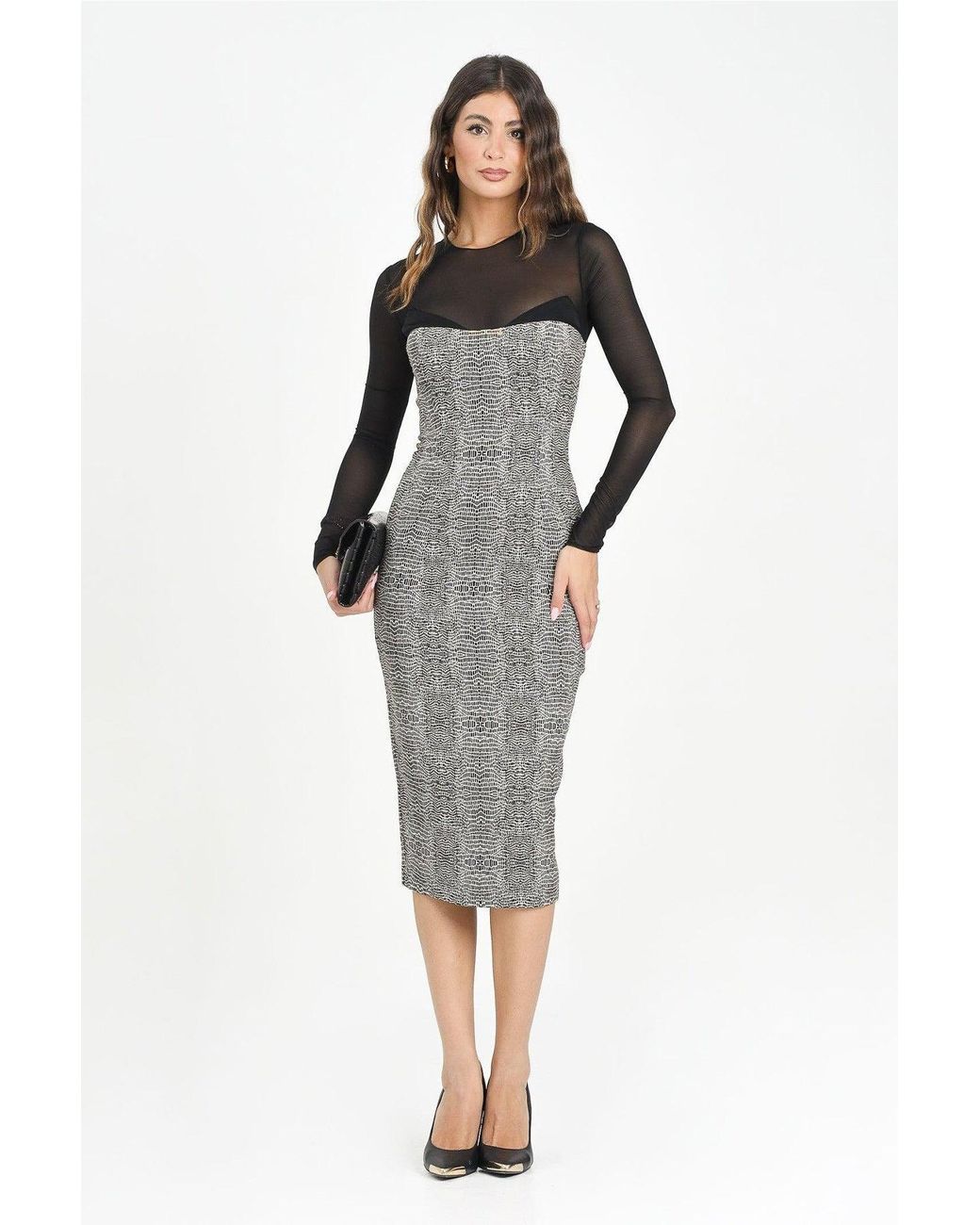 Elisabetta Franchi Gray Dress
