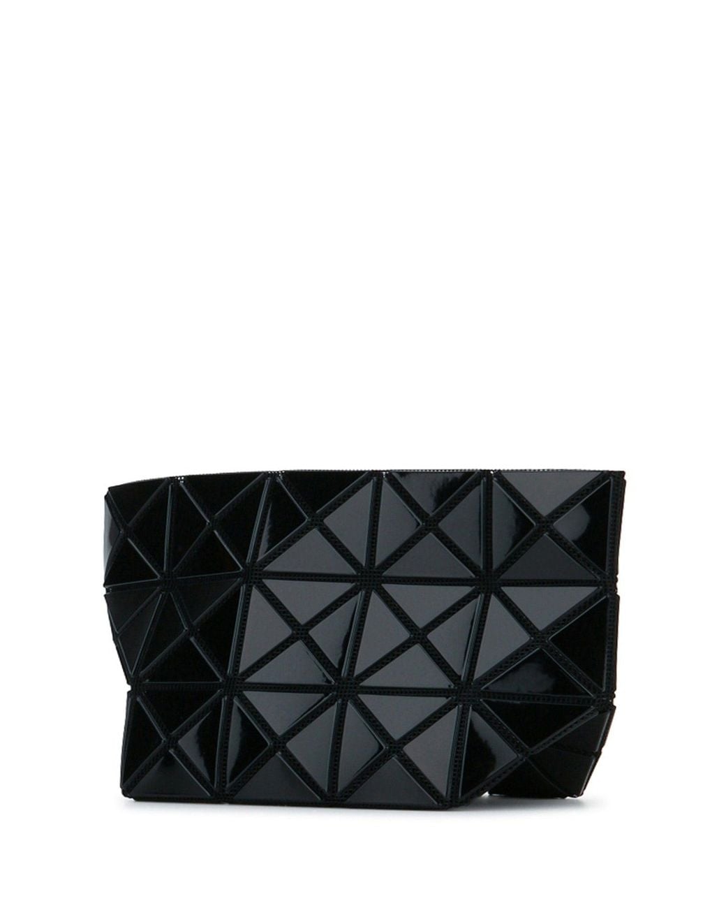 Issey Miyake Black Geometric Prism Clutch Bag