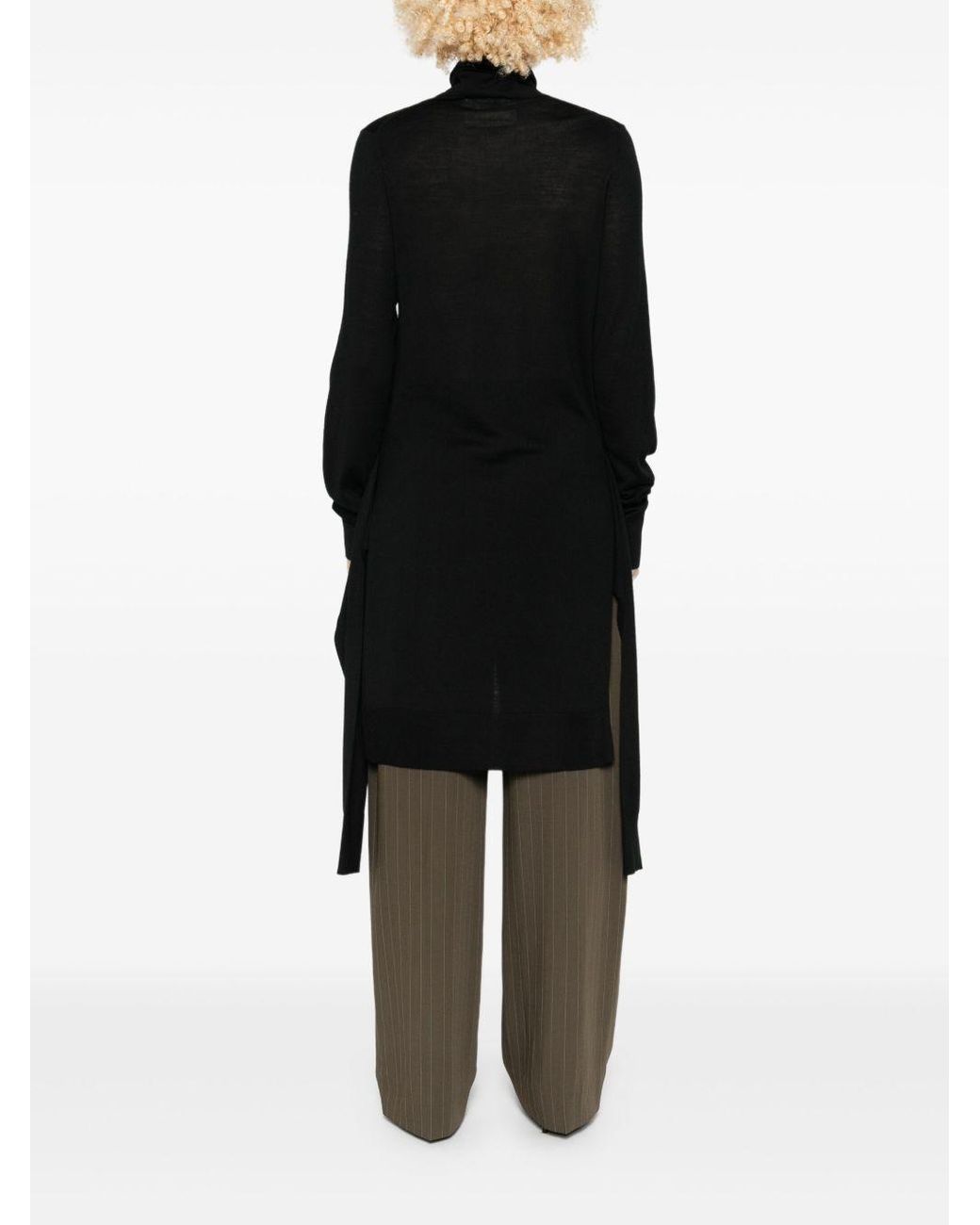 Totême Black Wool And Silk Blend Sweater