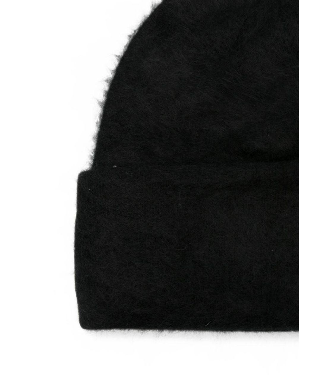 Soft Goat Black Wool Beanie