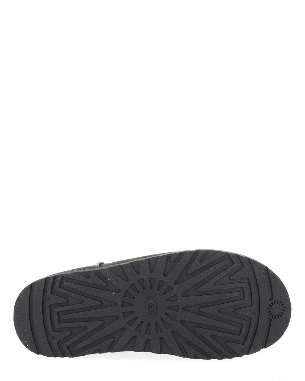 Ugg Black Stylish Leather Flats For