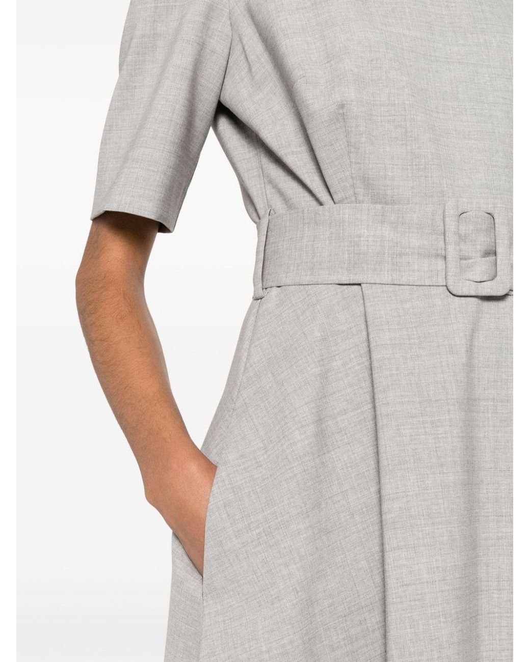 P.A.R.O.S.H. White Dart-Detail Dress