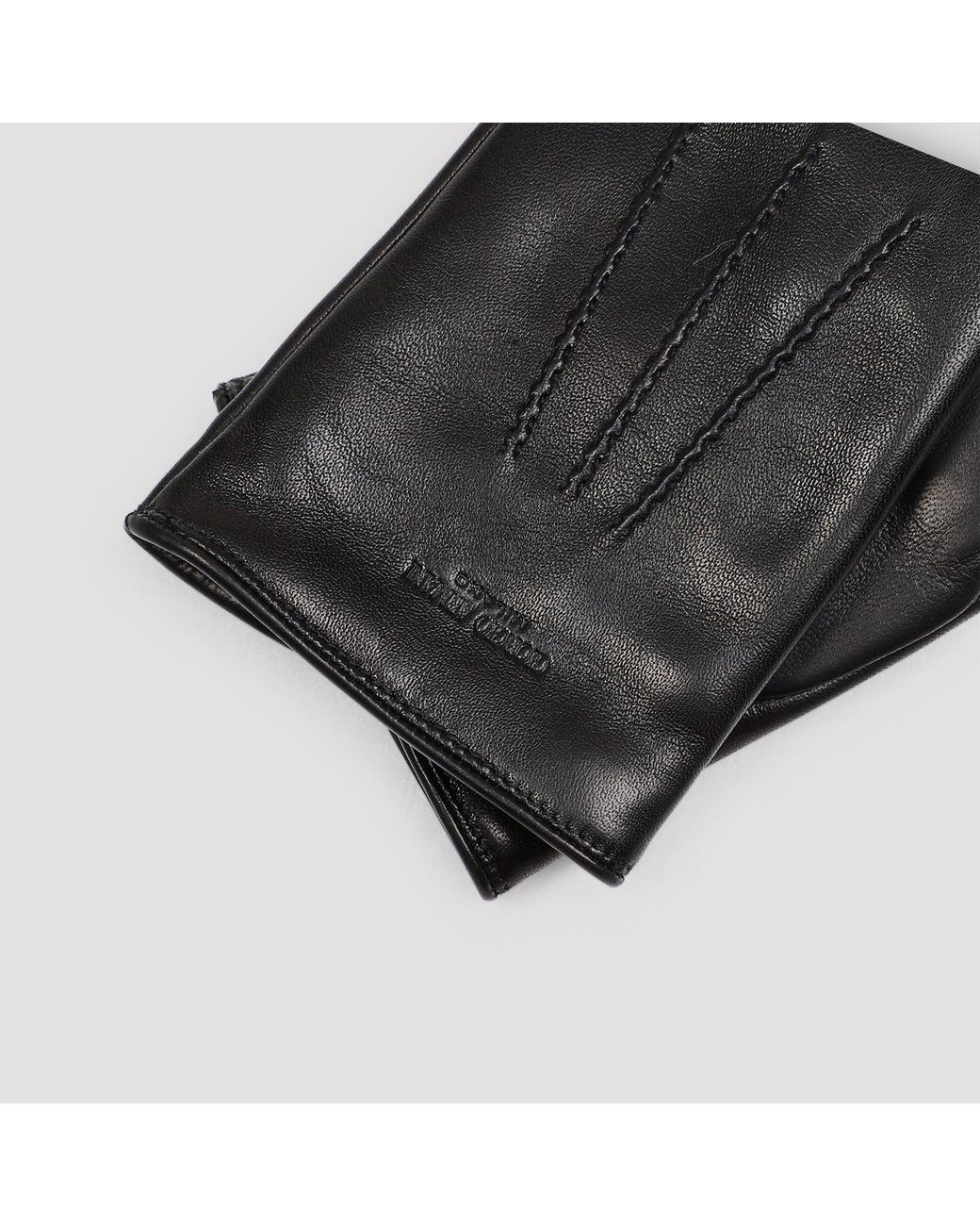 Giorgio Armani Black Lamb Leather Gloves for men