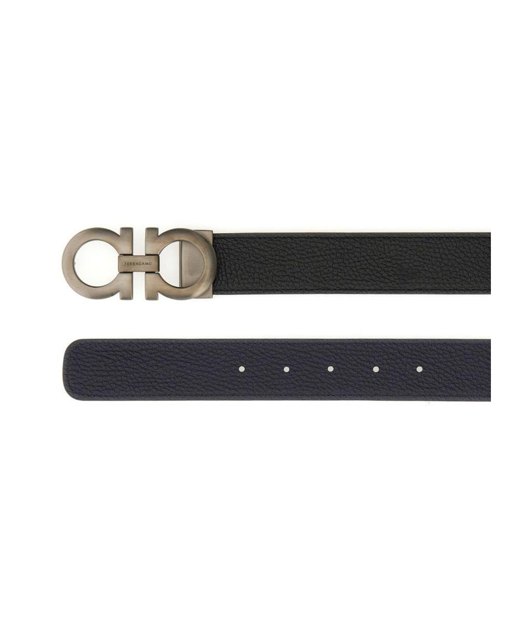 Ferragamo Black Luxury Leather Belt for men