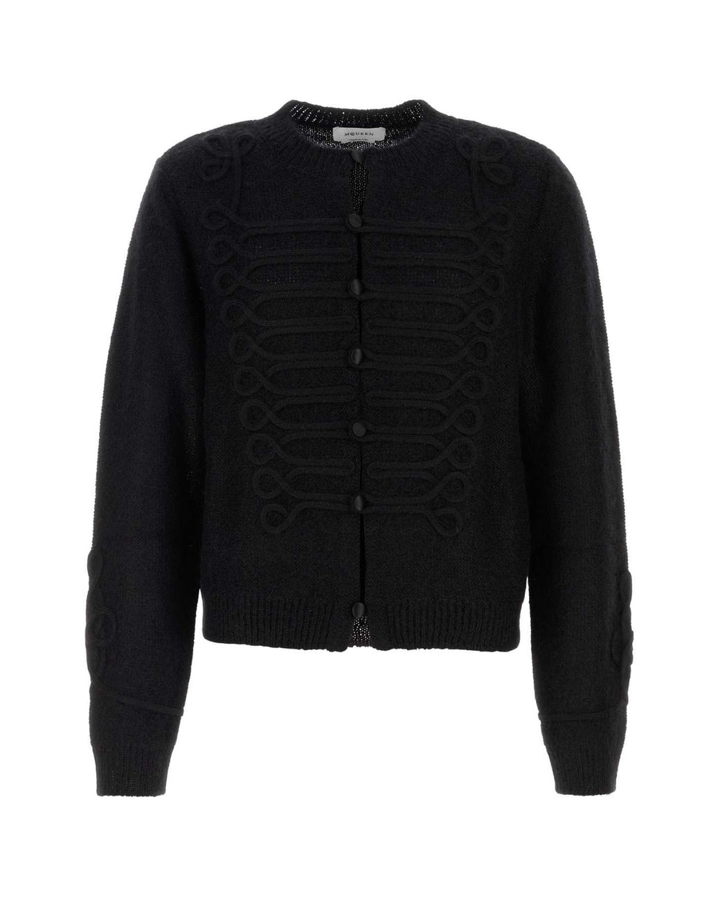 McQueen Black Viscose Blend Cardigan for men